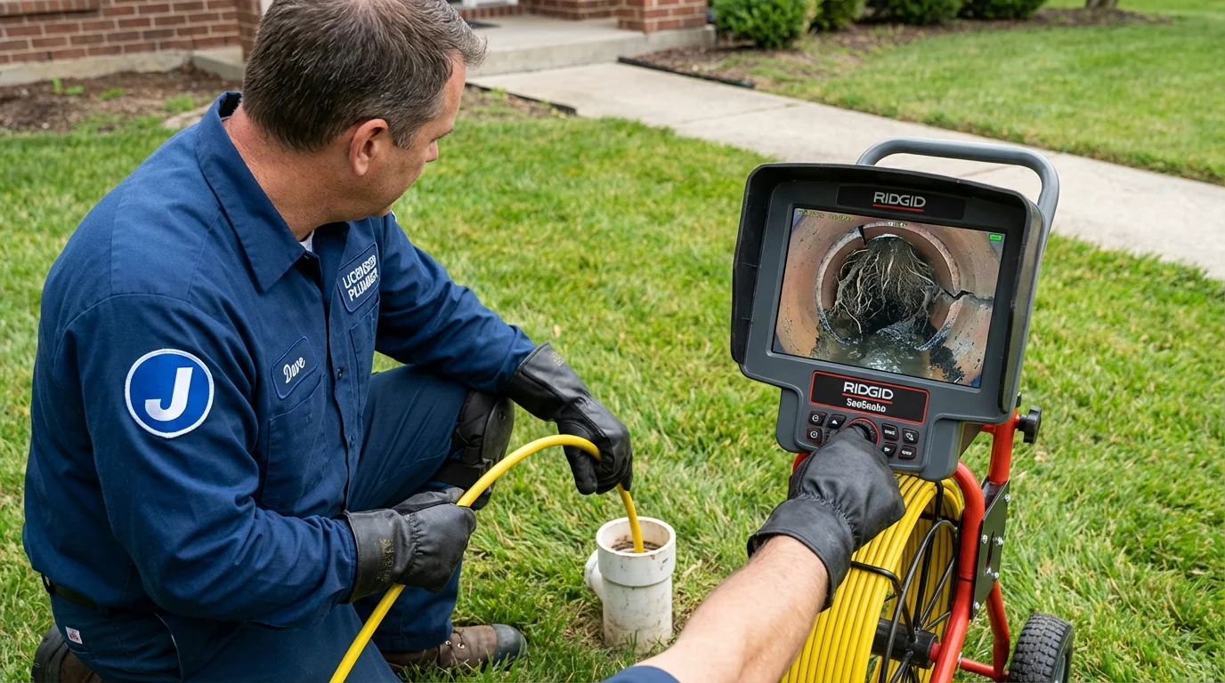 Sewer camera inspection being performed by Johns Plumbing LLC in Kettleman City
