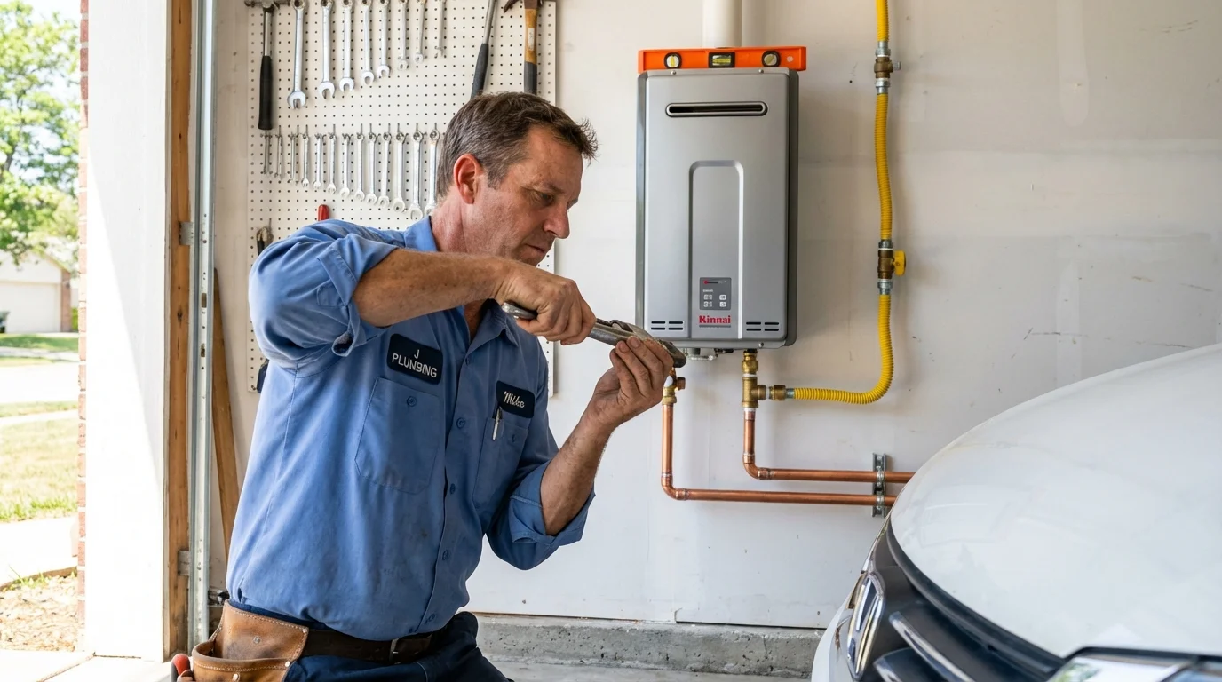 Tankless water heater installation by a Johns Plumbing LLC plumber in Kettleman City